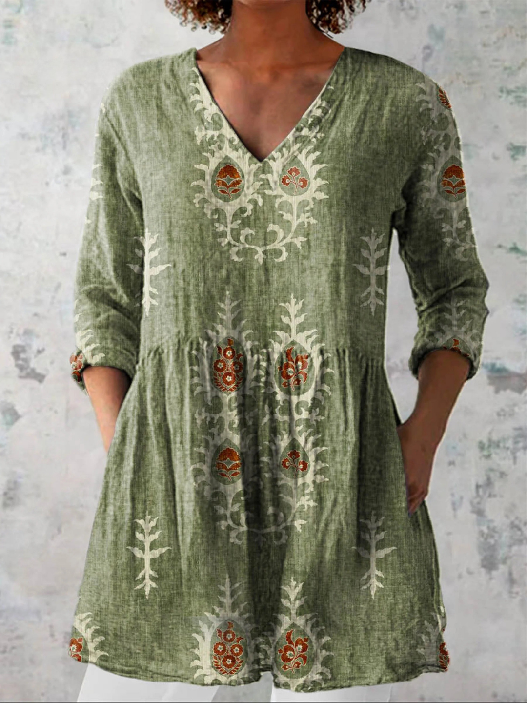 Elise | Blouse Longue à Col V
