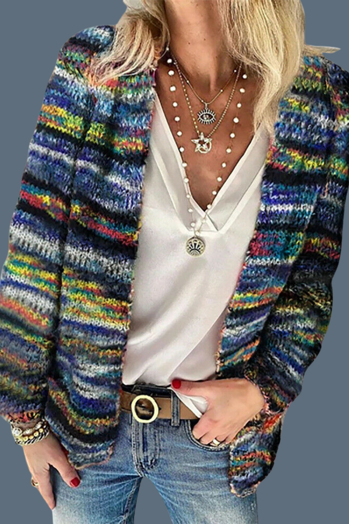Layla - Cardigan super doux et multicolore