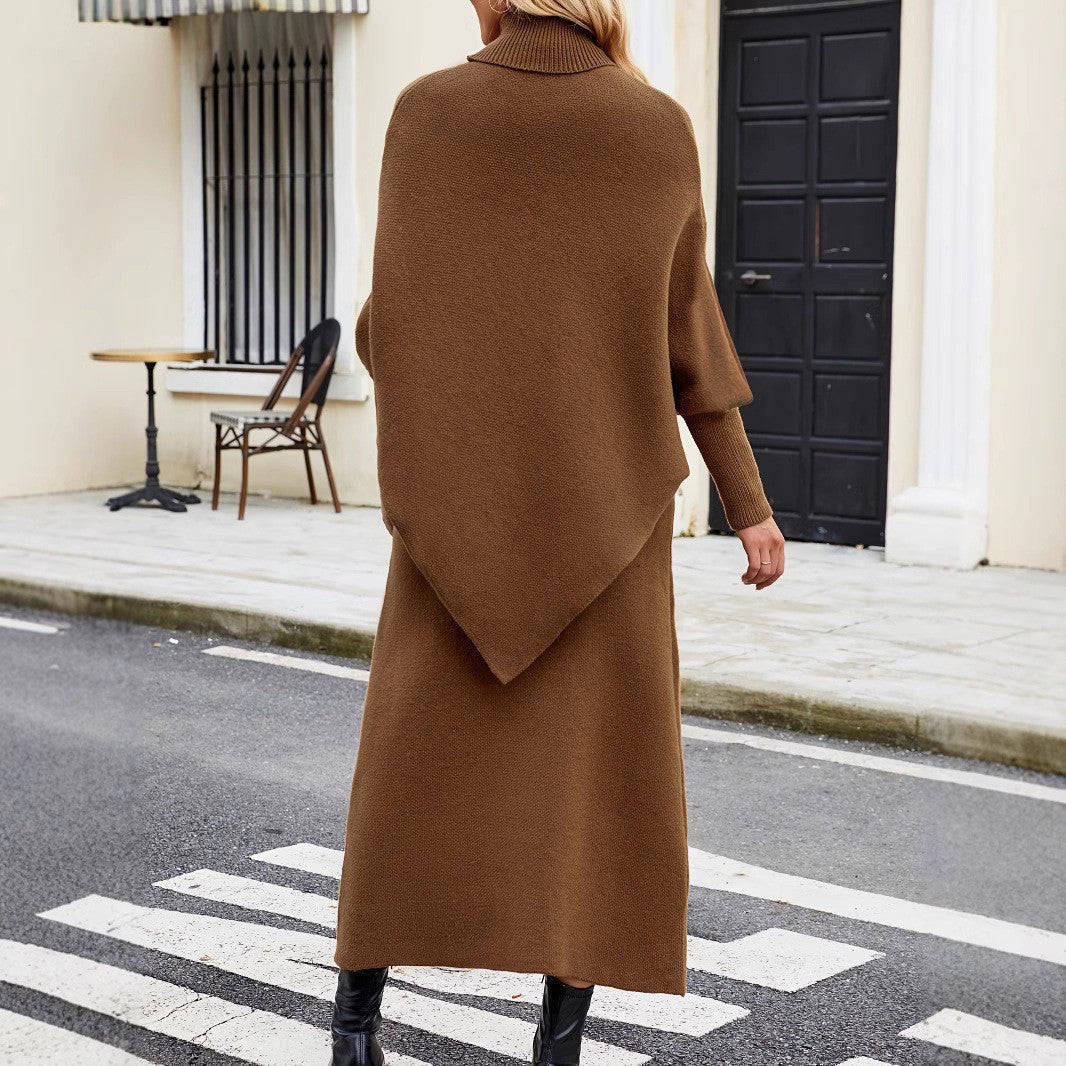 Scarlett - Ensemble de pull à col roulé et jupe élégant