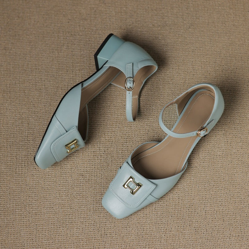 Elvane Boucle Cuir Mary-Janes