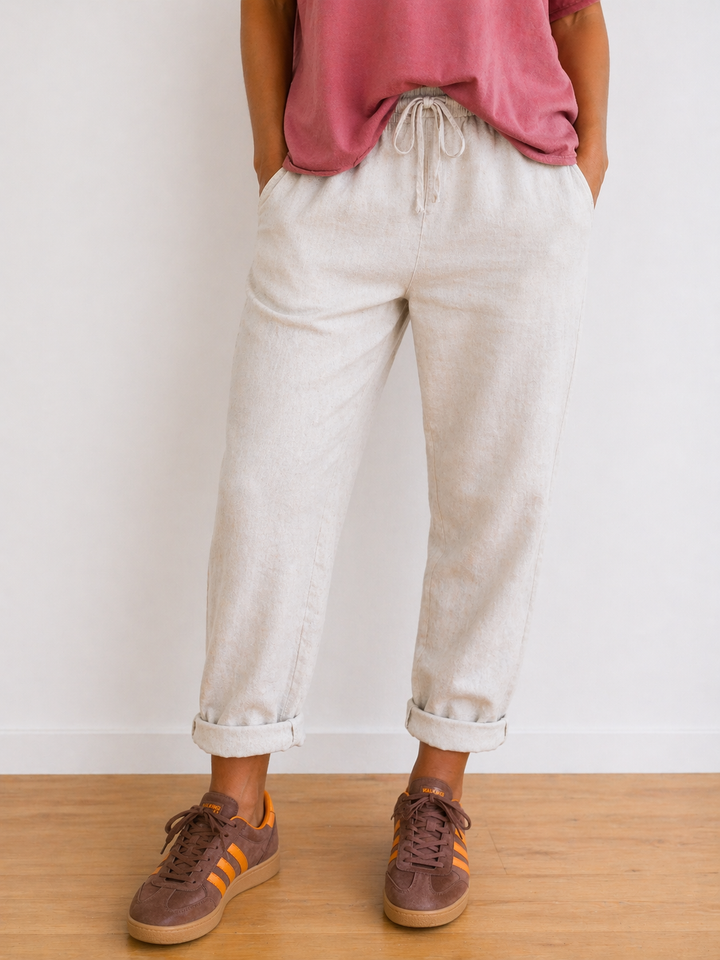Yanna | Pantalon en lin confortable à coupe ample