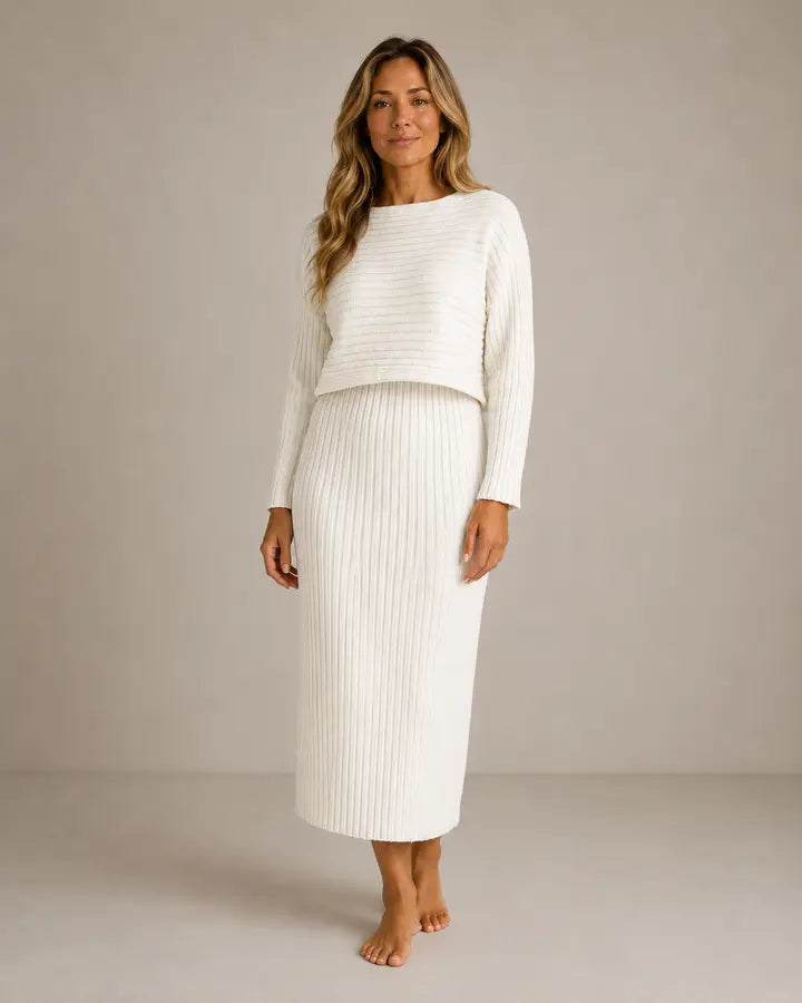 Scarlette | Ensemble élégant en deux pièces (Robe et Pull)