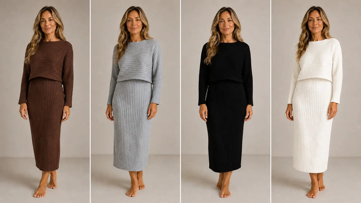 Scarlette | Ensemble élégant en deux pièces (Robe et Pull)