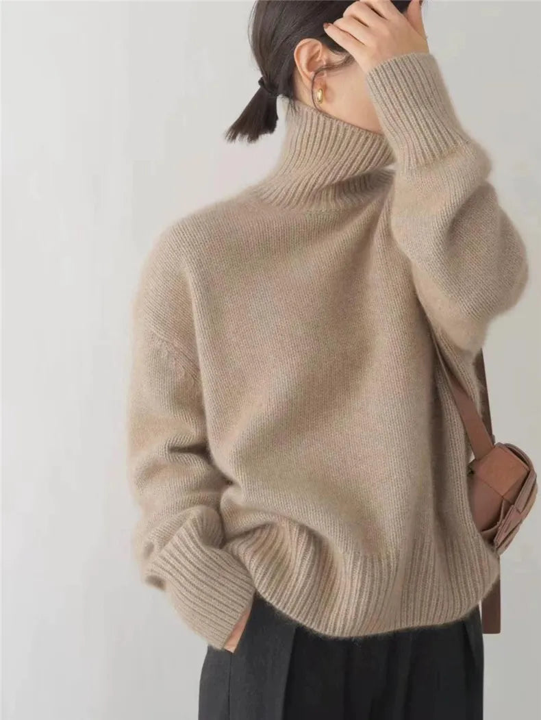 Avery - Pull Col Roulé Doux et Confortable