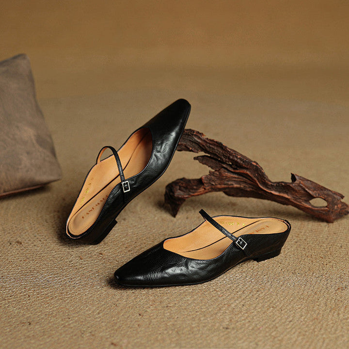 Thea | Mules en Cuir Véritable