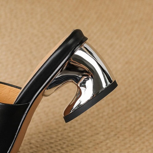 Mules en cuir Virelle Curve