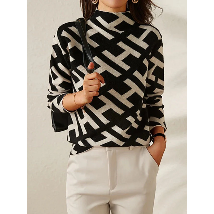 Lily - Pull Élégant, Géométrique et Confortable