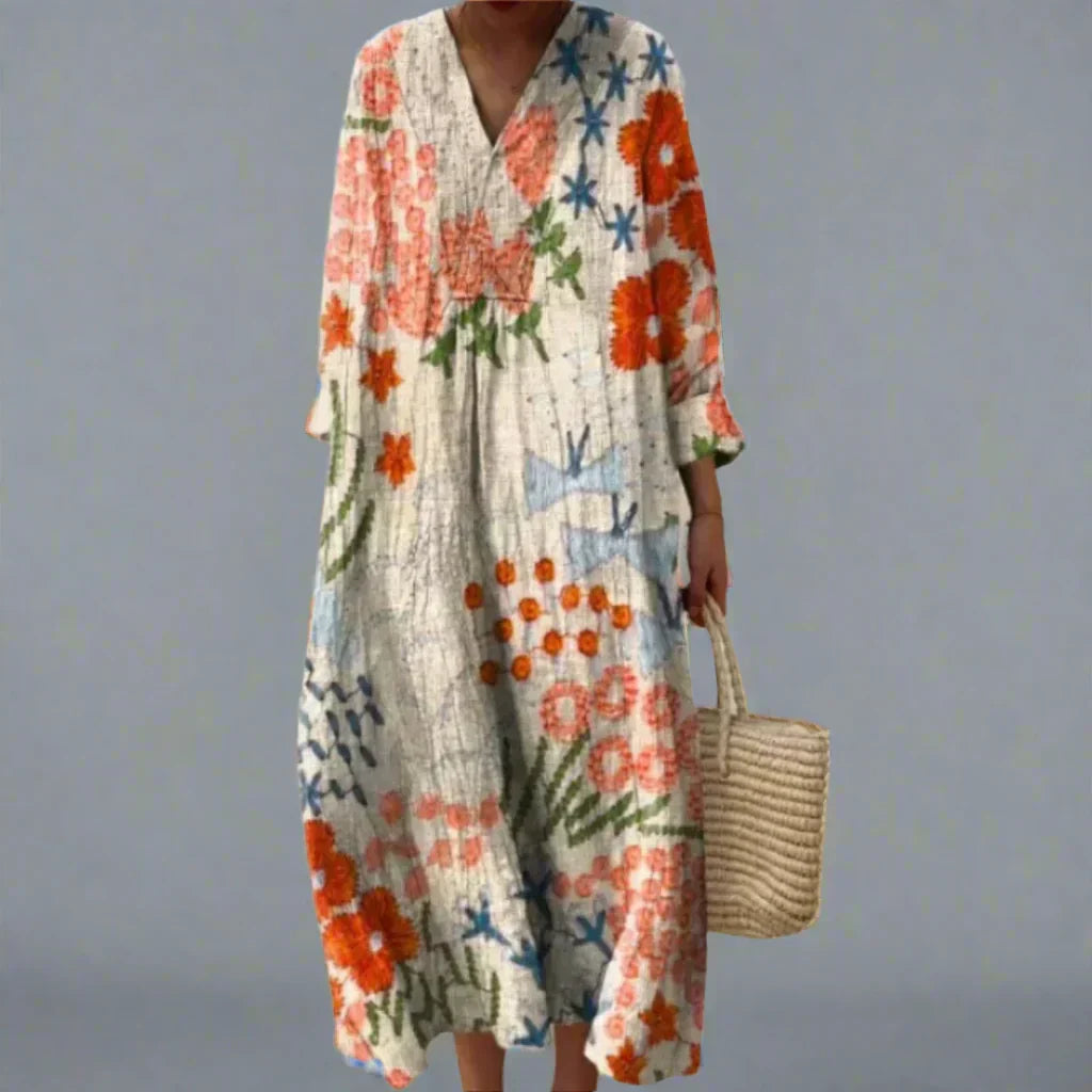 Maya | Abstract Floral Dress