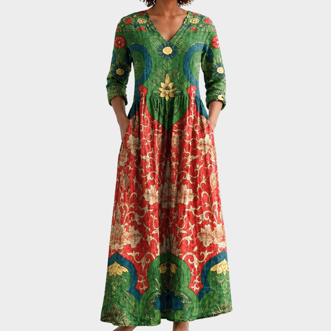 Judith | Vintage Floral Maxi Dress
