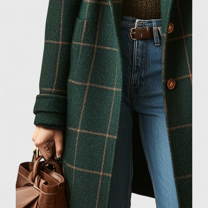 Fiona – Manteau à Carreaux Classique
