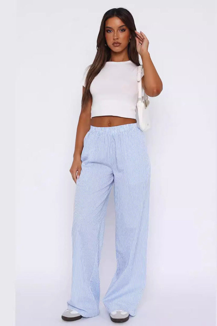 Isabeau | Pantalon Large Femme - Jambes Larges et Taille Élastique
